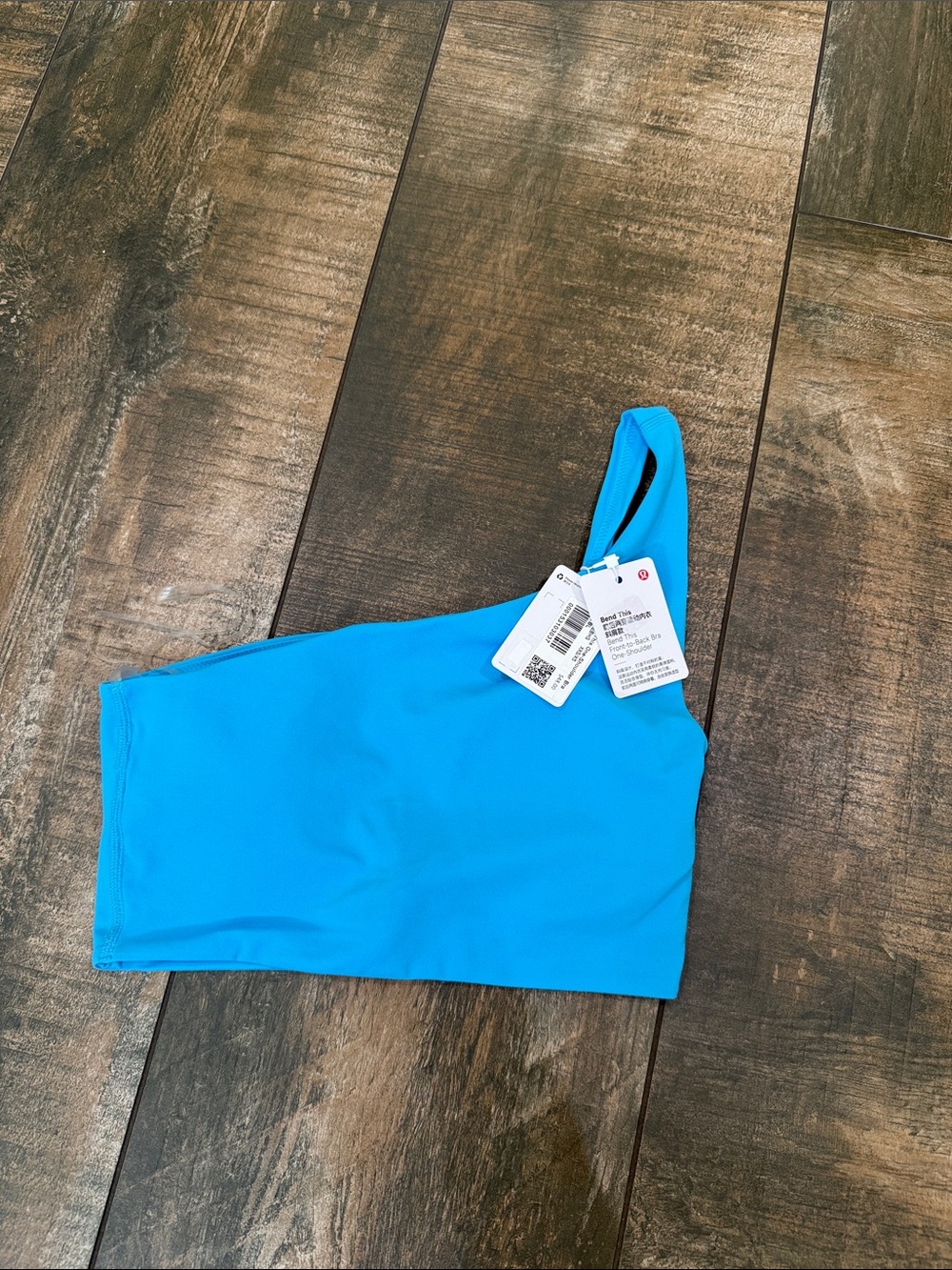 lululemon athletica Bright Blue One-Shoulder Sport Bra